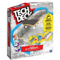 SPIN MASTER 6063132 Tech Deck Concrete - Fingerboard-Rampe zum Selberbauen aus wiederverwendbarem Beton-Material, mit Fingerboard von Enjoi, ab 6 Jahren von SPIN MASTER™