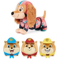 SPIN MASTER 6067860 PAW PATROL: Der Mighty Kinofilm, Liberty Plüschfigur mit Stretch-Funktion und 3 Junior Patroller Mini-Plüschfiguren, 24cm lang von SPIN MASTER™