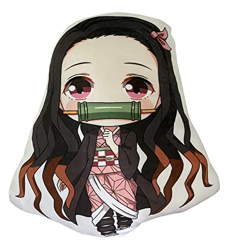 SPIRTUDE Anime Nezuko Plüschkissen Kamado Nezuko Wurfkissen, Cartoon Plüschpuppe Spielzeug Dekoration Kissen 40 cm (Nezuko) von SPIRTUDE