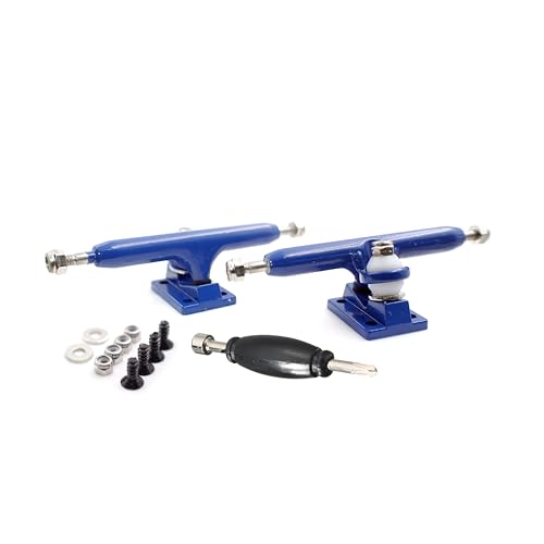 SPITBOARDS 36 mm Fingerboard Pro Trucks by, Real Lock Nuts, Rubber Urethane Bushings, Optimised Hanger, Width 36 mm, for Fingerboard Tuning and Assembling (Dark Blue) von SPITBOARDS