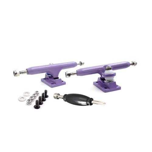 SPITBOARDS 36 mm Fingerboard Pro Trucks by, Real Lock Nuts, Rubber Urethane Bushings, Optimised Hanger, Width 36 mm, for Fingerboard Tuning and Assembling (Purple) von SPITBOARDS