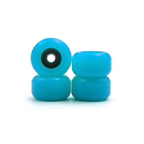 SPITBOARDS Fingerboard Bearing Wheels, CNC Polyurethane, Set of 4 Wheels, Finger Skate Wheels, Wheels (Light Blue) von SPITBOARDS