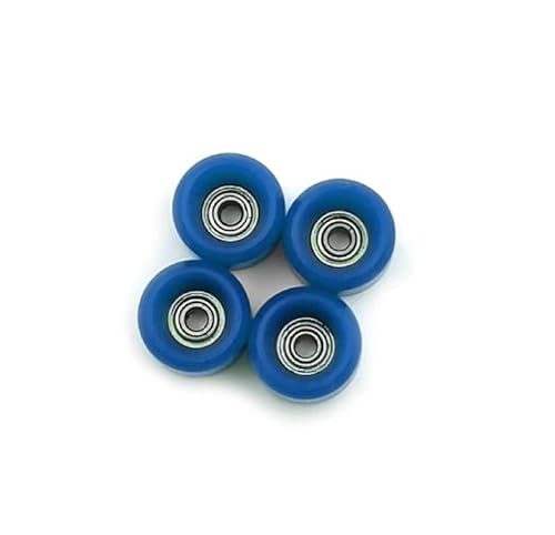 SPITBOARDS Fingerboard Pro Wheels mit echten Kugellagern, Professional CNC Polyurethan Qualität, Street Wheels Shape, (Blau) von SPITBOARDS