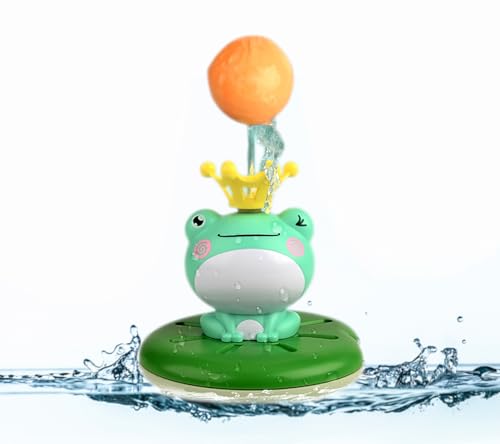 SPITZER TOYS® Badewannenspielzeug, Schwimmender Badefrosch mit Wasserstrahl, Badespielzeug für Mädchen & Jungen ab 1 2 3 4 Jahre, Baby Wasserspielzeug, Spray Badespaß Set, Geschenk für Kinder von SPITZER TOYS