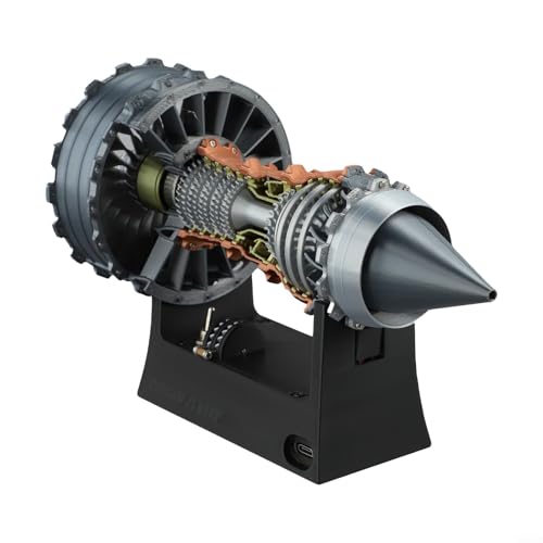 Turbofan-Motormodell, Luo Turbofan-Motormodell, mechanisches Wissenschafts-Lehrspielzeug, Verbrennungsmotormodell, für Luftfahrt-Enthusiasten von SPORTARC