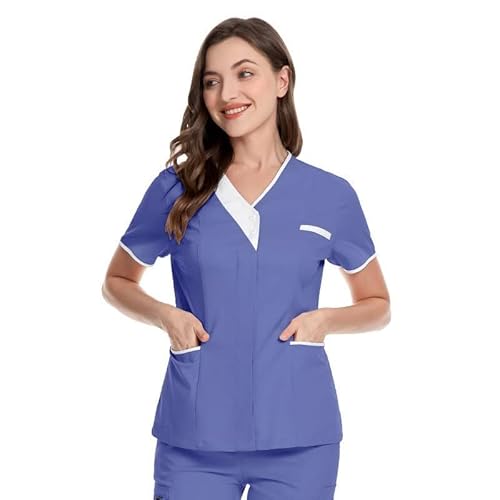 Damen-OP-Oberteil mit V-Ausschnitt – Gesundheitspflege-Overall, Schönheitspflege, Tops für britische Krankenschwestern, Masseurinnen, Weihnachtsthema, chirurgische Oberteile, Pfleger und Halloween Damen-OP-Oberteil mit V-Ausschnitt – Gesundheitspflege-Overall, Schönheitspflege, Tops für britische Krankenschwestern, Masseurinnen, Weihnachtsthema, chirurgische Oberteile, Pfleger und Halloween von SPSMOKH