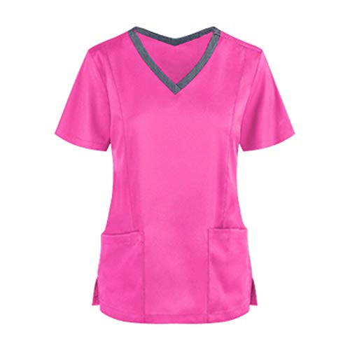 Kurzärmeliges OP-Oberteil für Damen, V-Ausschnitt, Tunika, Gesundheitswesen, Arbeitskleidung mit Taschen, Massagetherapeuten, Pflege- und Kosmetiker-Top für Krankenschwester, Hundepflege Kurzärmeliges OP-Oberteil für Damen, V-Ausschnitt, Tunika, Gesundheitswesen, Arbeitskleidung mit Taschen, Massagetherapeuten, Pflege- und Kosmetiker-Top für Krankenschwester, Hundepflege von SPSMOKH