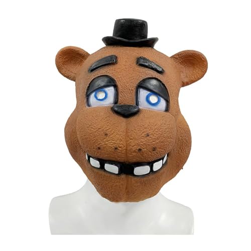 SPSMOKH FNAF Maske Foxy/Chica/Fazbear Maske Halloween Party, Maskerade & Dress Up Party Masken Erwachsene Herren und Damen Kopfbedeckung (2) von SPSMOKH