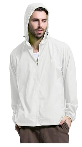 Ultra-Lite wasserdichte Jacke, tragbarer Regenmantel mit Reißverschluss und Kapuze, Outdoor, langärmelig, Sonnenschutz, Windbreaker, hohe Sichtbarkeit, Einzelfahrer, Radfahren, Regenmantel für Camping Ultra-Lite wasserdichte Jacke, tragbarer Regenmantel mit Reißverschluss und Kapuze, Outdoor, langärmelig, Sonnenschutz, Windbreaker, hohe Sichtbarkeit, Einzelfahrer, Radfahren, Regenmantel für Camping von SPSMOKH