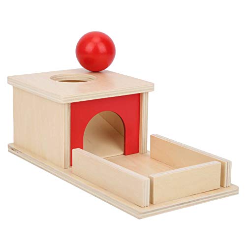 Object Permanence Box, Montessori Holzspielzeug Baby Imbucare Box Kinderspielzeug Holzmünze Ball Box Lernspielzeug Streichholz Farbtropfen Spiel für Mädchen von SPYMINNPOO