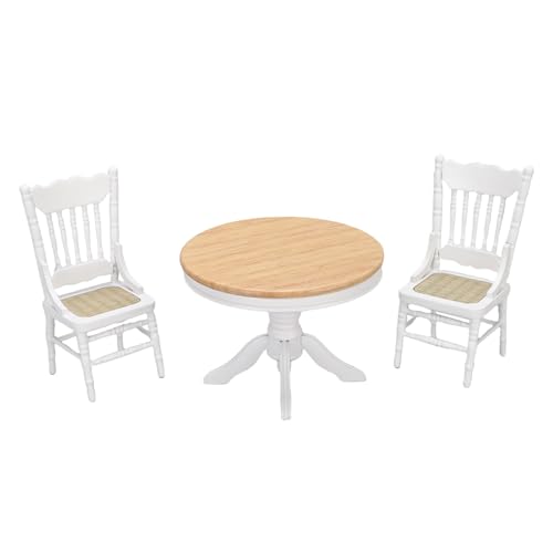 SPYMINNPOO 1:12 Dollhouse Esstisch Set, Miniatur Möbel Tisch und Stühle Dekor für Puppen Häuser SPYMINNPOO 1:12 Dollhouse Esstisch Set, Miniatur Möbel Tisch und Stühle Dekor für Puppen Häuser von SPYMINNPOO