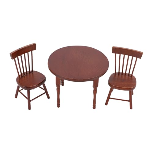 SPYMINNPOO 1:12 Dollhouse Tischstühle Set, Glänzendes Finish, Miniaturholzmöbel für Dollhouse Dekoration SPYMINNPOO 1:12 Dollhouse Tischstühle Set, Glänzendes Finish, Miniaturholzmöbel für Dollhouse Dekoration von SPYMINNPOO