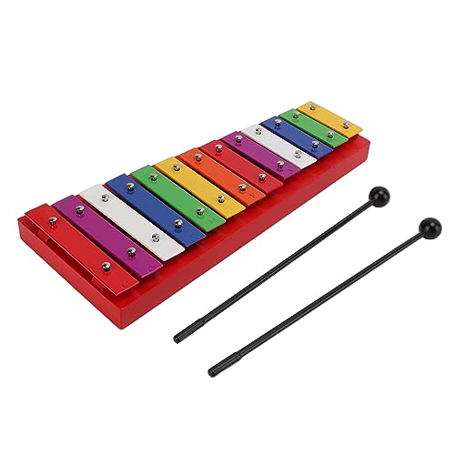 SPYMINNPOO 13 Töne Xylophon, Farbenfrohe Xylophon Aluminium Birch Percussion Professionell Glockenspiel Instrument Musik für Erwachsene Kinder von SPYMINNPOO