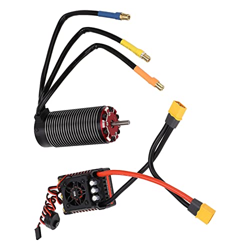 SPYMINNPOO 1450 KV Bürstenloser Motor mit 150A ESC, 4 Pole -Rotor -Motor -Kit für 1/7, 1/8 RC -Automodifikation Im Maßstab von SPYMINNPOO