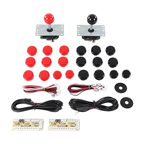 SPYMINNPOO 2 Player Game DIY Kit, USB -Computer Joystick Board Gamepad, 30 Kassettenschaltflächen mit Kampfspielkonsolenanwendung von SPYMINNPOO