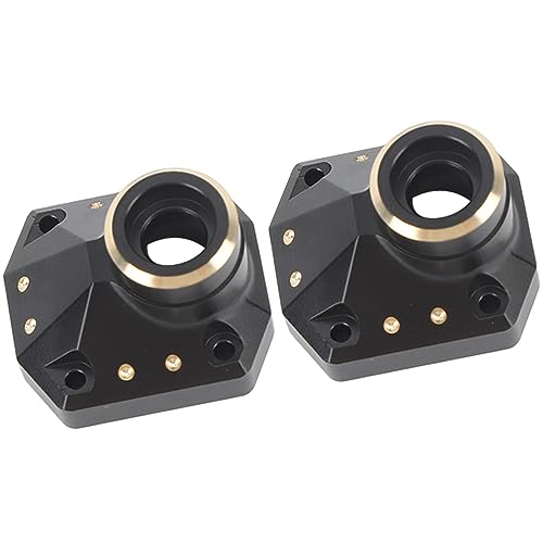 SPYMINNPOO 2 Stück RC-Diff-Abdeckungen, Messing-Differential-Portal-Achsenabdeckung Vorne und Hinten Brückenportal-Abdeckung für Axial Capra 1/10 von SPYMINNPOO