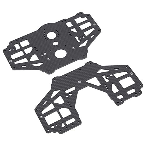 SPYMINNPOO 2-teiliges Chassis-Seitenplatten-Set, RC-Chassis-Seitenplatte Links Rechts, Kohlefaser, Schwarz für Losi LMT 1:8 4WD Vollachsen-RC-Auto von SPYMINNPOO