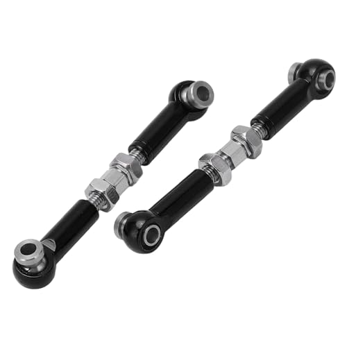 SPYMINNPOO 2PCS Aluminiumlegierung RC Lenkstange Servo Zuggestänge Arm, für MJX 14210 14209 16208 16209 1/14 RC Auto (Black) von SPYMINNPOO