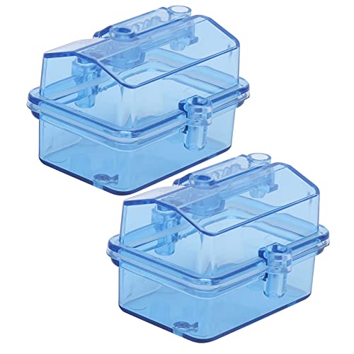 SPYMINNPOO 2Sets RC-Empfängerbox, Wasserdichter Funkempfängerschutz, Spritzwassergeschützte Abdeckung für RC-Autoboot-ESC, Transparentes Blau von SPYMINNPOO