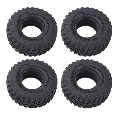 SPYMINNPOO 4 Stück RC-Car-, 1 Zoll Gummischwammfutter, 55 X 19 Mm Reifen, Axial SCX24 FMS FCX24 AX24 1/18 1/24, Off-Road-Abenteuer von SPYMINNPOO