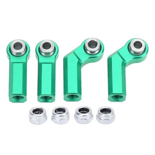 SPYMINNPOO 4PCS RC Kugelgelenk, M4 Gewinde 7,0mm CW Link Stange Ende Kugelköpfe 2 Ellenbogen 2 Gerade Metall Kugelgelenke für 1/10 RC Auto (Green) von SPYMINNPOO