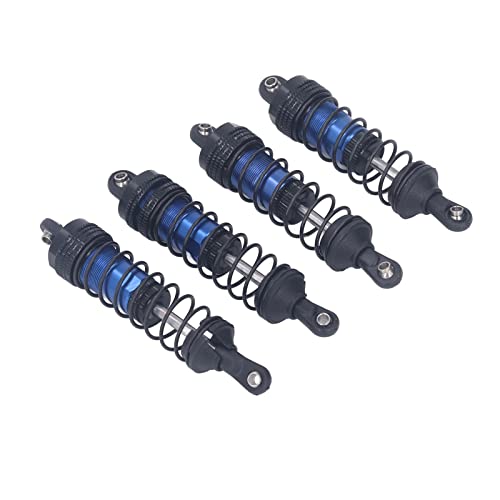 SPYMINNPOO 4pcs RC -Stoßdämpfer Kit, Aluminiumlegierung Vorderer Heck -Stoßdämpfer für LC Racing 1/14 1/16 Autos (Blue) von SPYMINNPOO