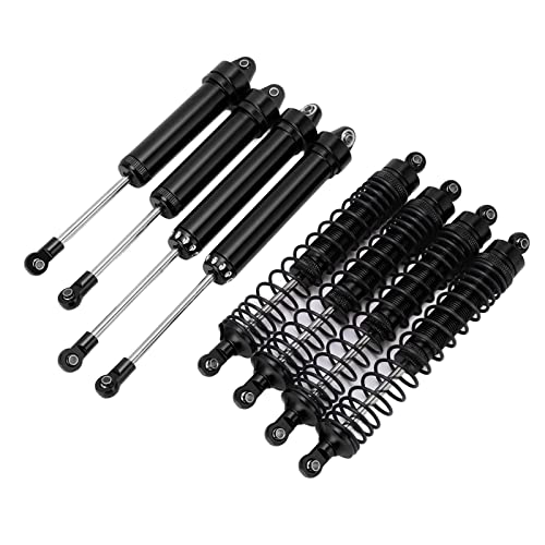 SPYMINNPOO 4pcs RC -Stoßdämpfer Set, Aluminiumlegierung Vordere Hinterfeder -Stoßdämpfer für Auto -Upgrade für UDR 1/7 RC -Auto Einstellen (Black) von SPYMINNPOO