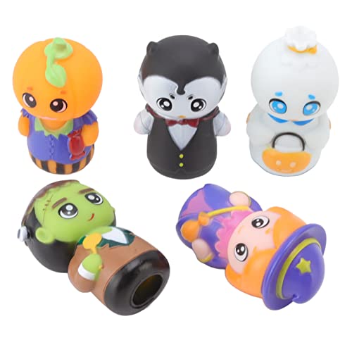 SPYMINNPOO 5-teiliges Fingerpuppen-Set, Halloween, Bunte Mini-Figuren, Spielzeug für Partygeschenke, Ostern, Halloween, Weihnachten, Zufällig von SPYMINNPOO