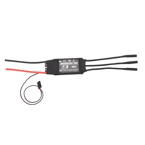 SPYMINNPOO 60A 3-6S Lipo RC Bürstloser ESC, Einfache Installation, Breite Anpassungsfähigkeit, Hochleistungsverformung, Verbesserte Haltbarkeit, Premium Craftsmanship Servo-Systeme, mit Silikon, SPYMINNPOO 60A 3-6S Lipo RC Bürstloser ESC, Einfache Installation, Breite Anpassungsfähigkeit, Hochleistungsverformung, Verbesserte Haltbarkeit, Premium Craftsmanship Servo-Systeme, mit Silikon, von SPYMINNPOO