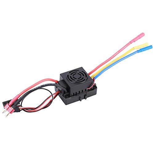 SPYMINNPOO 60A Bürstenloser ESC, Sensorlose Elektronische Geschwindigkeitsregelung, Abs, Mehrere Schutzfunktionen, Programmierbox für die Einstellung des Eintrittswinkels für RC-Autos (Black) von SPYMINNPOO