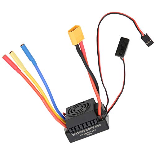 SPYMINNPOO 60A Bürstenloser ESC, Wasserdicht Bürstenloser Elektrischer Geschwindigkeits -Controller -Automodell Teile für SCX10 1/10 RC -Automodell (XT60) von SPYMINNPOO