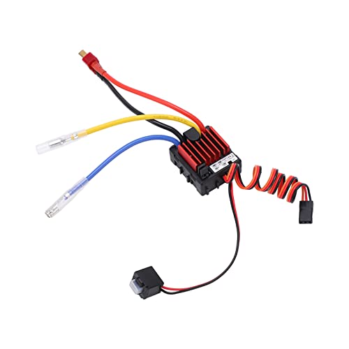 SPYMINNPOO 60a Gebürstet ESC, 3a/6 V BEC Waterfeste Bürstung ESC für 1/10 1/12 1/16 RC Car Electric RVs von SPYMINNPOO