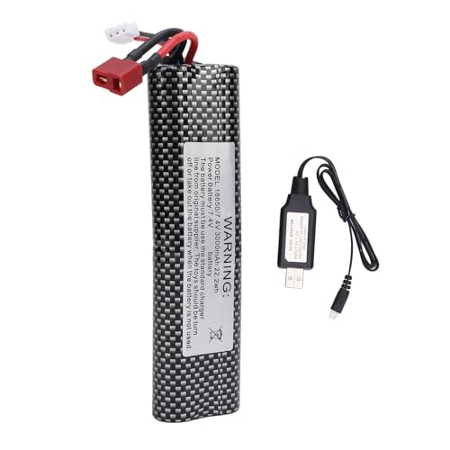 SPYMINNPOO 7,4 V 3000 MAh LiPo-Akku-Ladegerät-Kombination, Leistungsstarker Lithium-Akku für HB R10 1/10 RC-Kletterauto mit Erweiterter Sicherheit von SPYMINNPOO