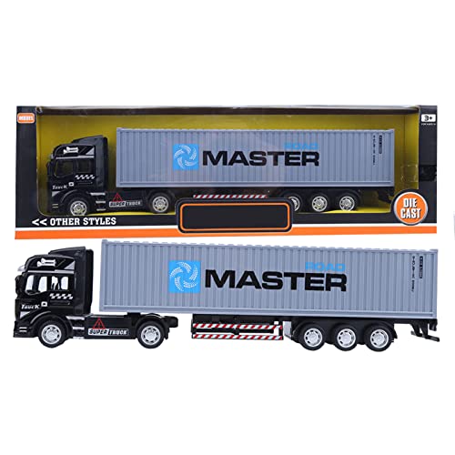 SPYMINNPOO Container LKW Spielzeug, 1: 48 Legierungs Container LKW Modell Spielzeug Kind Auto Spielzeug Fahrzeug(Grau) von SPYMINNPOO