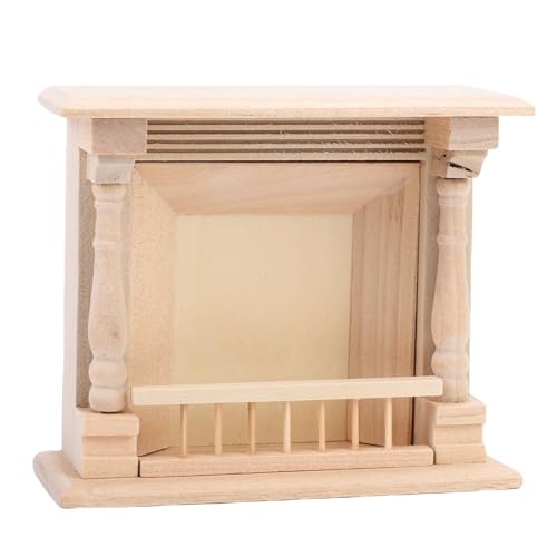 SPYMINNPOO Dollhouse Kamin, 1:12 Holz Vintage Miniatur Möbelpuppenhaus Dekoration für Zubehör für Sammlerhauspuppen SPYMINNPOO Dollhouse Kamin, 1:12 Holz Vintage Miniatur Möbelpuppenhaus Dekoration für Zubehör für Sammlerhauspuppen von SPYMINNPOO