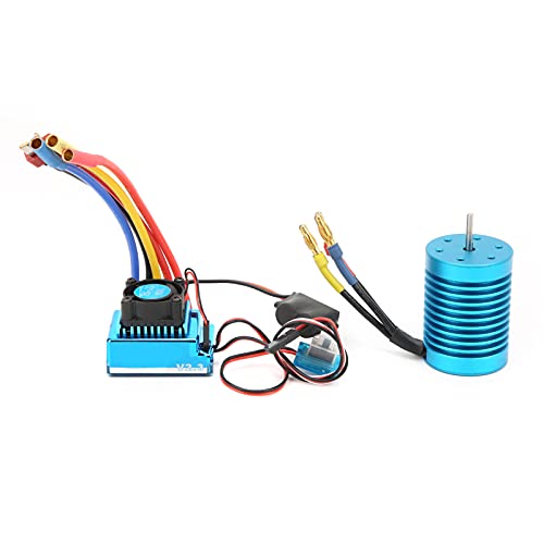 SPYMINNPOO F540 4370KV 4p Bürstenloser Motor Set, CNC Verarbeitetes Aluminiumdesign Hoher Effizienz für 1/10 RC -Auto, wasserdichte 60A ESC von SPYMINNPOO