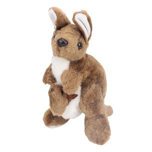 SPYMINNPOO Känguru Plüschspielzeug, Weiches Niedliche Gefüllte Tierspielzeug Tröste Interaktive Spielpuppe, Ideal für SPYMINNPOO Känguru Plüschspielzeug, Weiches Niedliche Gefüllte Tierspielzeug Tröste Interaktive Spielpuppe, Ideal für von SPYMINNPOO