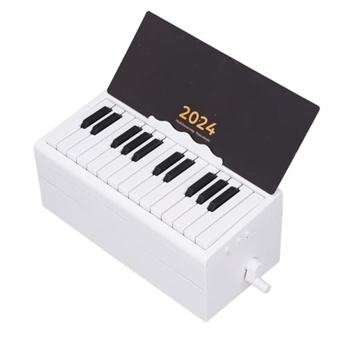 SPYMINNPOO Klavierkalender, Batteriebetriebener Miniatur-Klavier-Tischkalender, Musikkalender für, Tragbares ABS-Material mit Lithium-Batterie von SPYMINNPOO