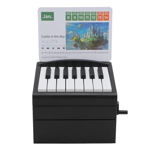 SPYMINNPOO Klavierkalender, über USB Wiederaufladbar, Spielbares Klavier für Wöchentlichen Musikunterricht, Innovatives Design für Musikliebhaber, Metallmaterial (Black) von SPYMINNPOO