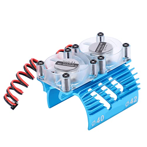 SPYMINNPOO Lüfter Motor Kühlkörper, Starker Kühllüfter, Upgrade von Teilen für 1/8 RC -Autos, Leistungsstarke Wärmeabteilung (Blue) von SPYMINNPOO