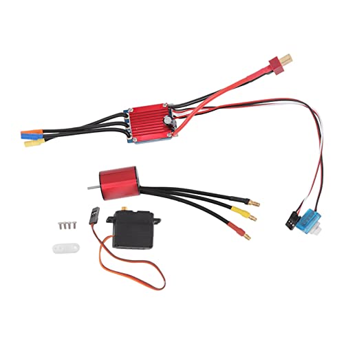 SPYMINNPOO Metall Servo Set, S2430 5800KV Brushless Motor 25A Brushless ESC 2.2KG Metall Servo Set für 1:16 1:18 RC Car Modellspielzeug Zubehör Für Modellautos von SPYMINNPOO