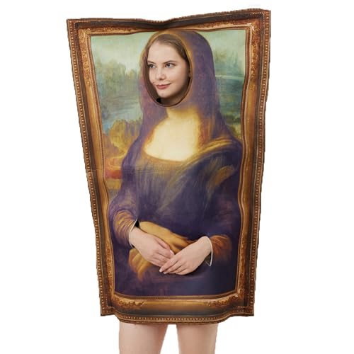 SPYMINNPOO Mona Lisa Kostüm, Berühmte Gemälde Kostüm Halloween Wandgemälde Kostüm Erwachsene Lustige Cosplay Outfits für Halloween Party Performance von SPYMINNPOO