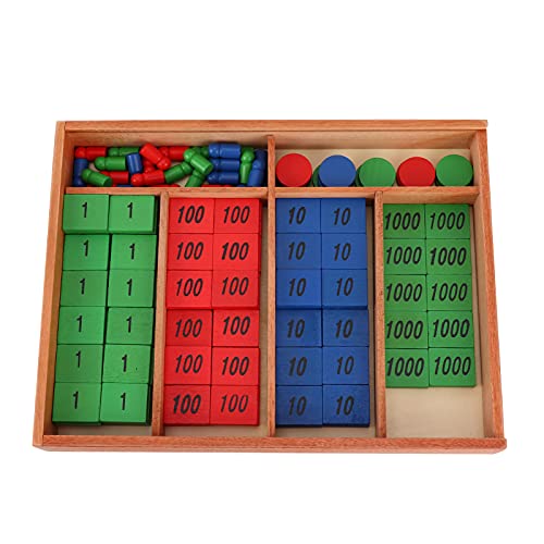 SPYMINNPOO Montessori Mathe Materialien Spielzeug, Holz Stempel Spiel Mathematisches Spielzeug für Kleinkinder Kinder Vorschulerziehung von Buosha