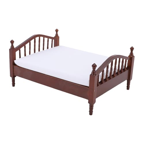 SPYMINNPOO Puppenhaus Miniaturbett, 1:12 Skala Vintage -Holzmöbel, Mini -Hausbett für Puppenhausausstellung & DIY -Sammlung SPYMINNPOO Puppenhaus Miniaturbett, 1:12 Skala Vintage -Holzmöbel, Mini -Hausbett für Puppenhausausstellung & DIY -Sammlung von SPYMINNPOO