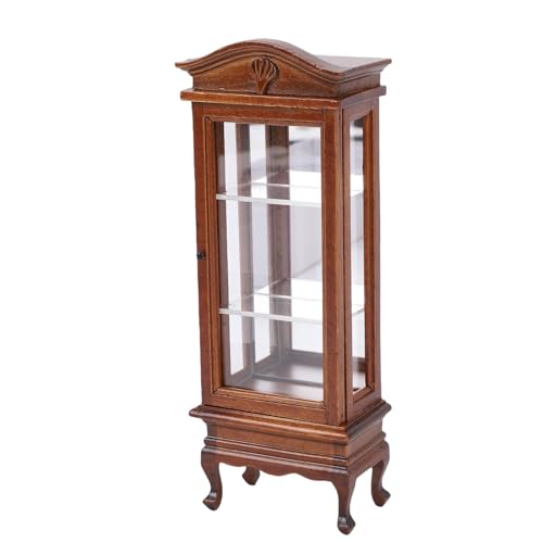 SPYMINNPOO Puppenhaus-Möbels Chrank Im Maßstab 1:12, Miniatur-Bücherregal mit Bogen Oberteil, für Puppenhaus-Dekoration SPYMINNPOO Puppenhaus-Möbels Chrank Im Maßstab 1:12, Miniatur-Bücherregal mit Bogen Oberteil, für Puppenhaus-Dekoration von SPYMINNPOO