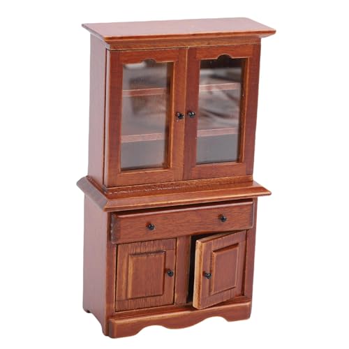 SPYMINNPOO Puppenhaus Schrank 1:12, Miniatur-Holz-Multifunktion Display Aufbewahrung Regal, für Puppenhaus-Dekor SPYMINNPOO Puppenhaus Schrank 1:12, Miniatur-Holz-Multifunktion Display Aufbewahrung Regal, für Puppenhaus-Dekor von SPYMINNPOO