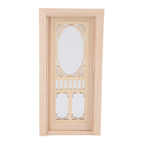 SPYMINNPOO Puppenhaus Tür, 1:12 Mini Holztür für DIY Spielzeug Haus Dekoration, Puppenhaus Möbel Zubehör SPYMINNPOO Puppenhaus Tür, 1:12 Mini Holztür für DIY Spielzeug Haus Dekoration, Puppenhaus Möbel Zubehör von SPYMINNPOO