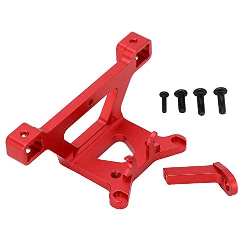 SPYMINNPOO RC-Auto-Fronthalterung, Aluminium-Fronthalterung, Sitzhalterung für 1/16 RC-Autos, Ideales Ersatzzubehör für RC-Autos (Rot) von SPYMINNPOO