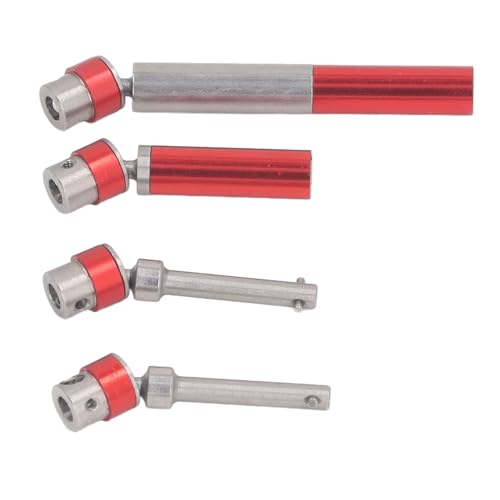 SPYMINNPOO RC Car Center Drive Shaft Set, Stahl Central Transmission Shaft, Upgrade-Teile für 1/18 CP18P (Rot) von SPYMINNPOO