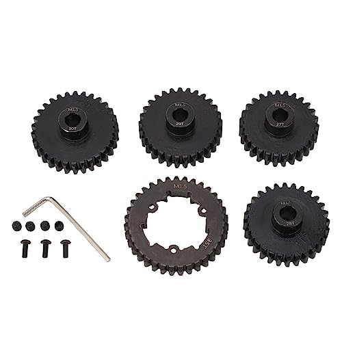 SPYMINNPOO RC Car Gear Set, 35T Hauptstirnrad und 27T 28T 29T 30T Ritzelset, Stahl RC Car Gear Kit für 1/5 6S, 8S RC Car von SPYMINNPOO